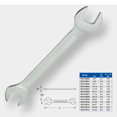 Divpusējā uzgriežņu atslēga KS TOOLS BT010913