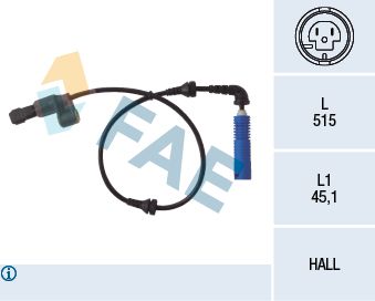 Датчик, частота вращения колеса FAE 78033