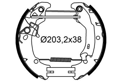 Bremžu loku komplekts VALEO 554933