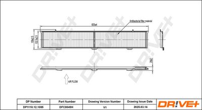 Фильтр, воздух во внутренном пространстве Dr!ve+ DP1110.12.1085
