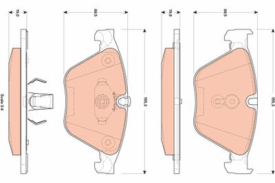 Комплект тормозных колодок, дисковый тормоз TRW GDB1854