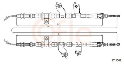 Тросик, cтояночный тормоз COFLE 92.17.3501
