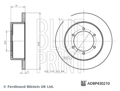 Bremžu diski BLUE PRINT ADBP430210