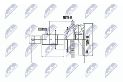 Šarnīru komplekts, Piedziņas vārpsta NTY NPZ-KA-310