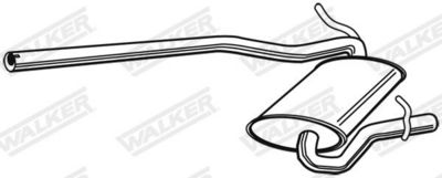 Vidējais izpl. gāzu trokšņa slāpētājs WALKER 23185