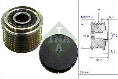 Механизм свободного хода генератора Schaeffler INA 535 0159 10