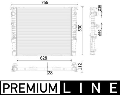 Радиатор, охлаждение двигателя MAHLE CR 937 000P