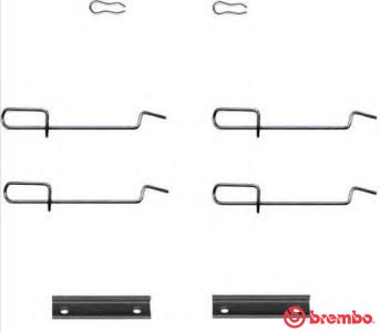 Комплектующие, колодки дискового тормоза BREMBO A 02 215