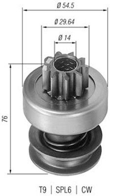 Ведущая шестерня, стартер MAGNETI MARELLI 940113020051