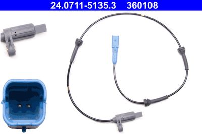 Devējs, Riteņu griešanās ātrums ATE 24.0711-5135.3