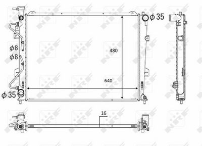 Radiators, Motora dzesēšanas sistēma NRF 58554