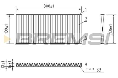 Фильтр, воздух во внутренном пространстве BREMSI FC0958C