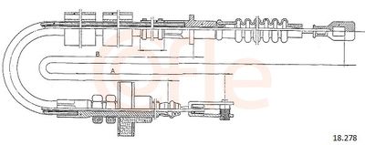 Трос, управление сцеплением COFLE 92.18.278