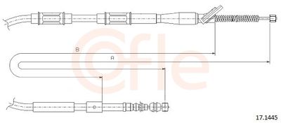 Тросик, cтояночный тормоз COFLE 92.17.1445