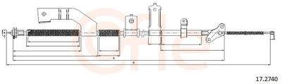 Тросик, cтояночный тормоз COFLE 17.2740