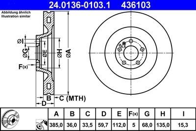 Тормозной диск ATE 24.0136-0103.1