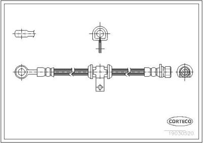 Тормозной шланг CORTECO 19032808