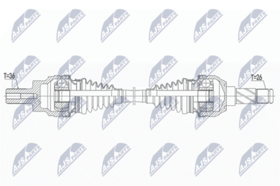 Приводной вал NTY NPW-VV-144