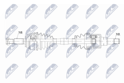 Piedziņas vārpsta NTY NPW-FR-189