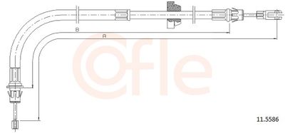 Тросик, cтояночный тормоз COFLE 92.11.5586