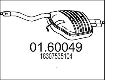 Глушитель выхлопных газов конечный MTS 01.60049
