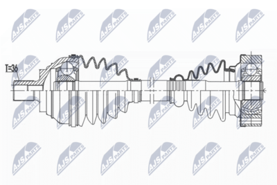 Приводной вал NTY NPW-VW-172