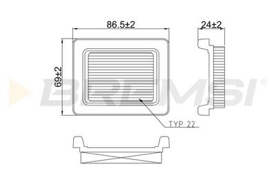Gaisa filtrs BREMSI FA2583