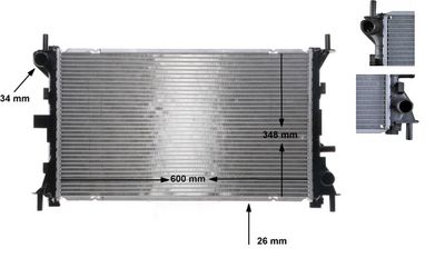 Радиатор, охлаждение двигателя MAHLE CR 628 000S