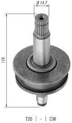 Ведущая шестерня, стартер MAGNETI MARELLI 940113020361