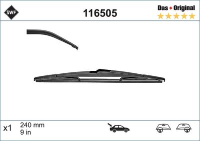 Stikla tīrītāja slotiņa SWF 116505