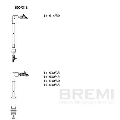 Augstsprieguma vadu komplekts BREMI 600/318