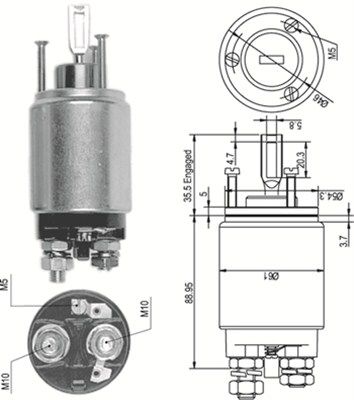 Ievilcējrelejs, Starteris MAGNETI MARELLI 940113050112