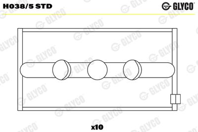 Подшипник коленвала GLYCO H038/5 STD