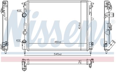 Radiators, Motora dzesēšanas sistēma NISSENS 607126