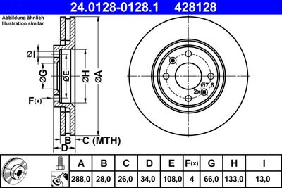 Тормозной диск ATE 24.0128-0128.1