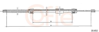 Тросик, cтояночный тормоз COFLE 92.10.652