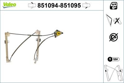 Стеклоподъемник VALEO 851094