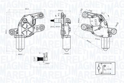 Двигатель стеклоочистителя MAGNETI MARELLI 064075200010