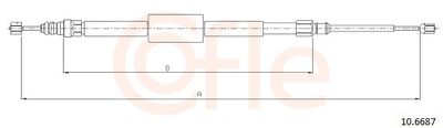 Тросик, cтояночный тормоз COFLE 92.10.6687