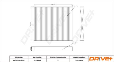Фильтр, воздух во внутренном пространстве Dr!ve+ DP1110.12.1070