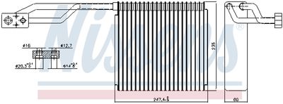 Испаритель, кондиционер NISSENS 92326