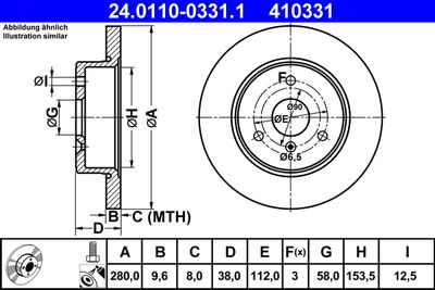 Тормозной диск ATE 24.0110-0331.1