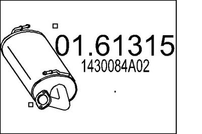 Глушитель выхлопных газов конечный MTS 01.61315