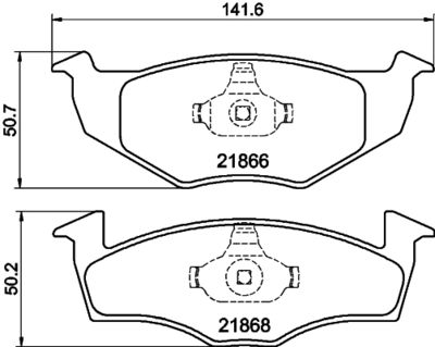 HELLA PAGID 8DB355007911 Bremžu uzliku kompl