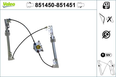 Стеклоподъемник VALEO 851450