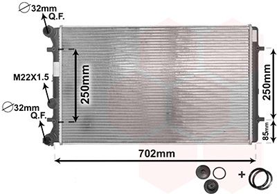 Radiators, Motora dzesēšanas sistēma VAN WEZEL 03002129