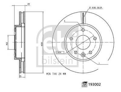 Тормозной диск FEBI BILSTEIN 193002