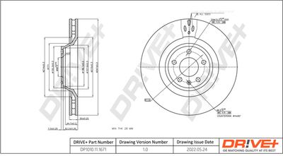 Тормозной диск Dr!ve+ DP1010.11.1671
