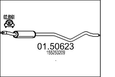 Средний глушитель выхлопных газов MTS 01.50623