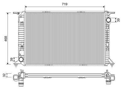 Radiators, Motora dzesēšanas sistēma VALEO 701227